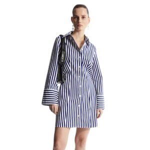COS NWT Striped Waisted Mini Shirt Dress Size 2 NEW